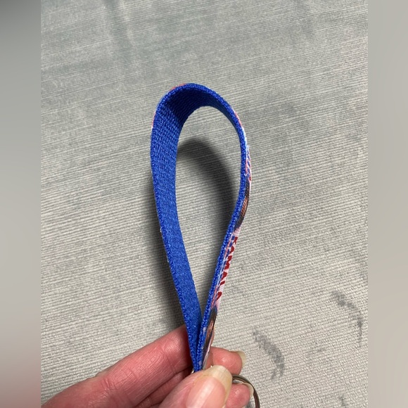 Handmade original Kamala Harris keychain wristlet. Blue strap, silver hardware. - Picture 5 of 9